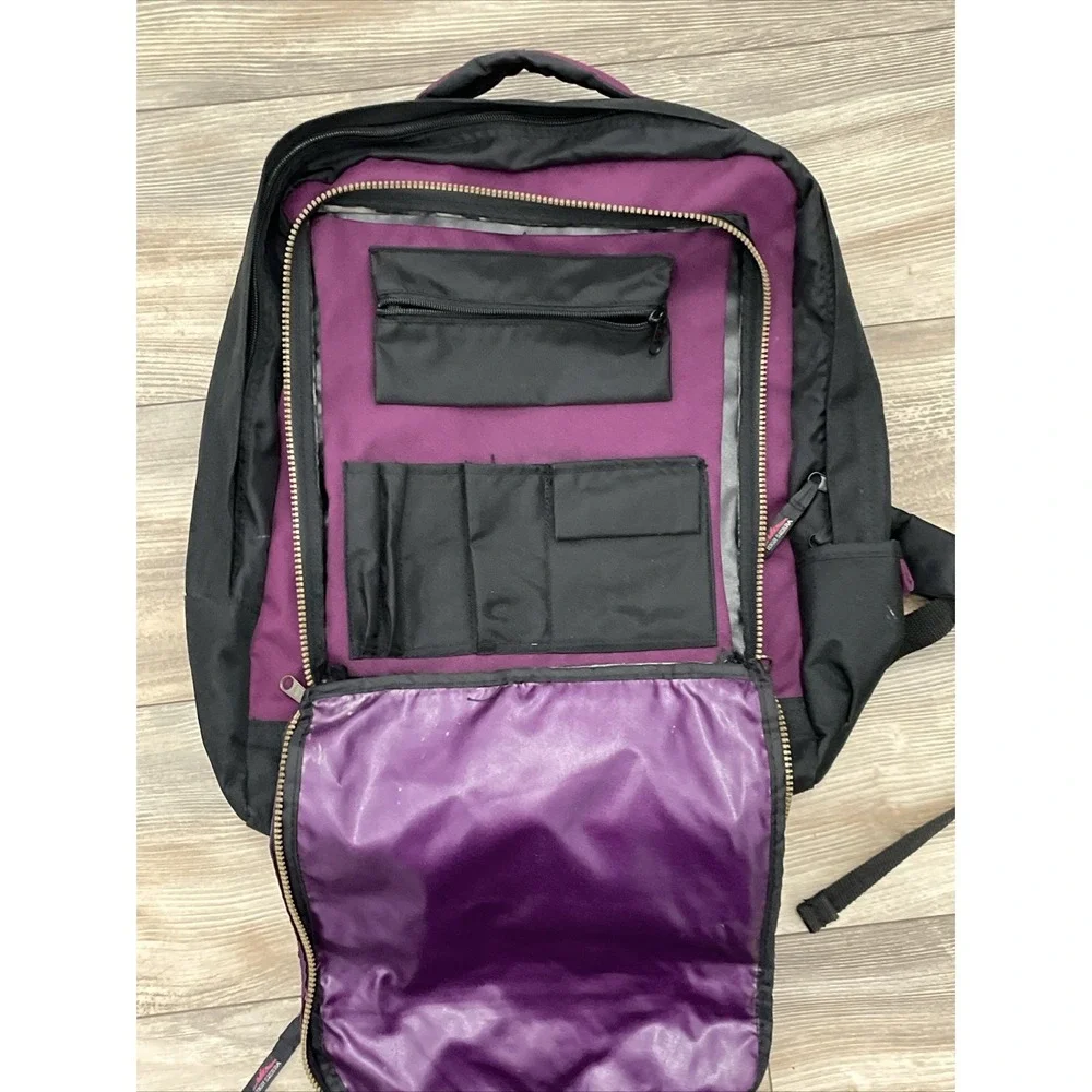 1990s High Sierra Black and Purple Backpack Vintage Endeavors Collection